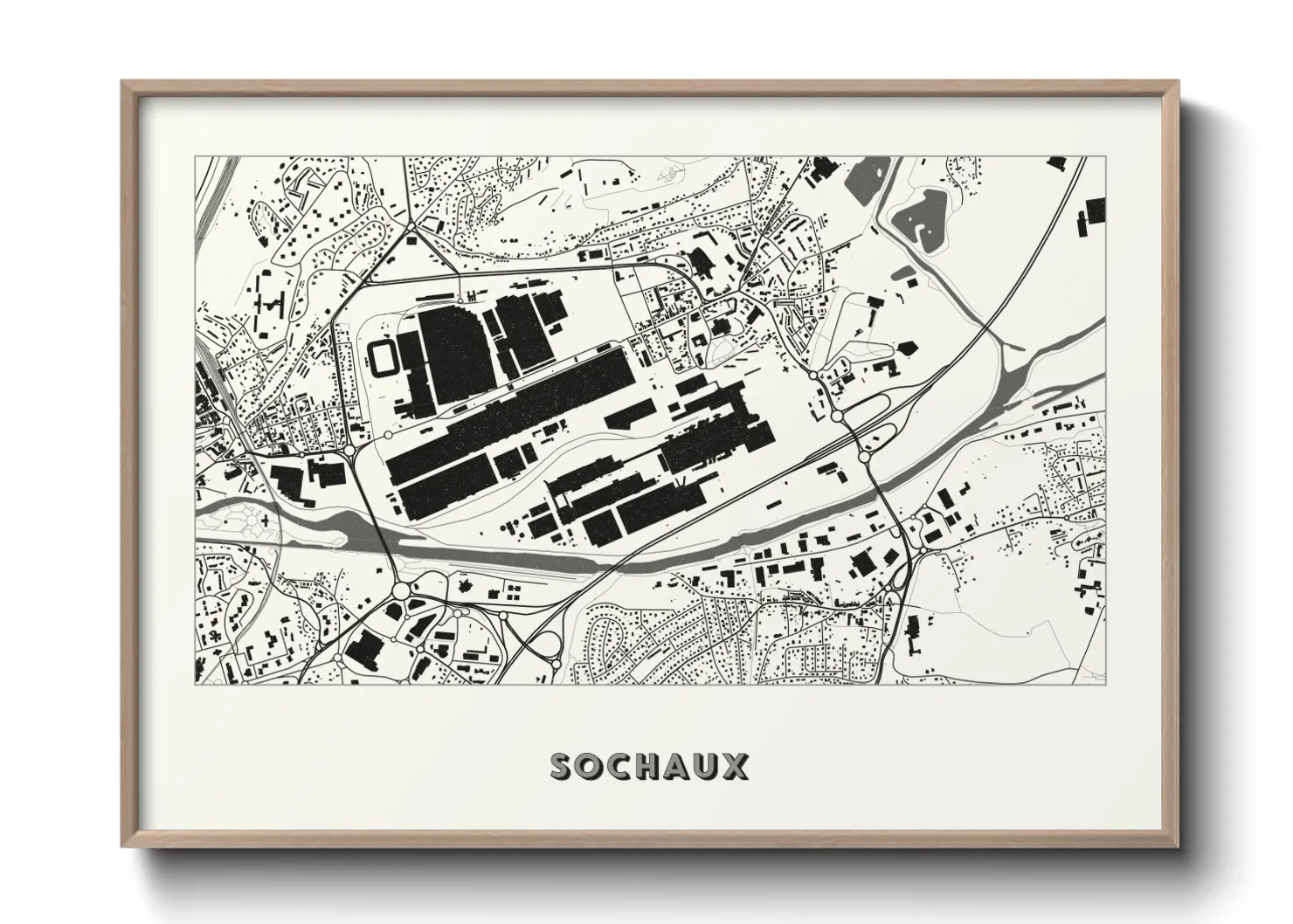 Une affiche de carte sur Sochaux