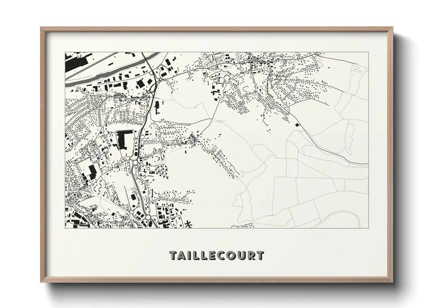 Une affiche de carte sur Taillecourt