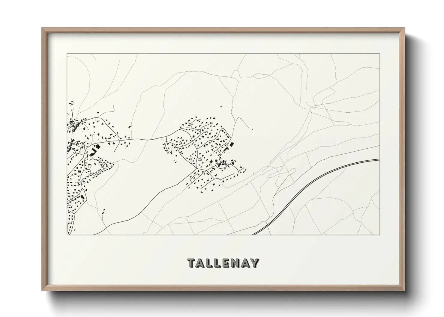 Une affiche de carte sur Tallenay