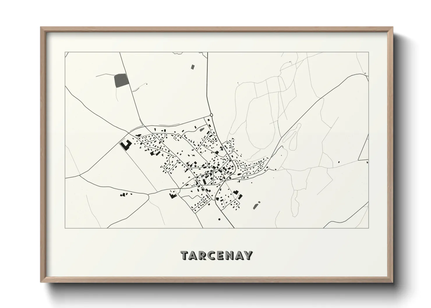 Une affiche de carte sur Tarcenay