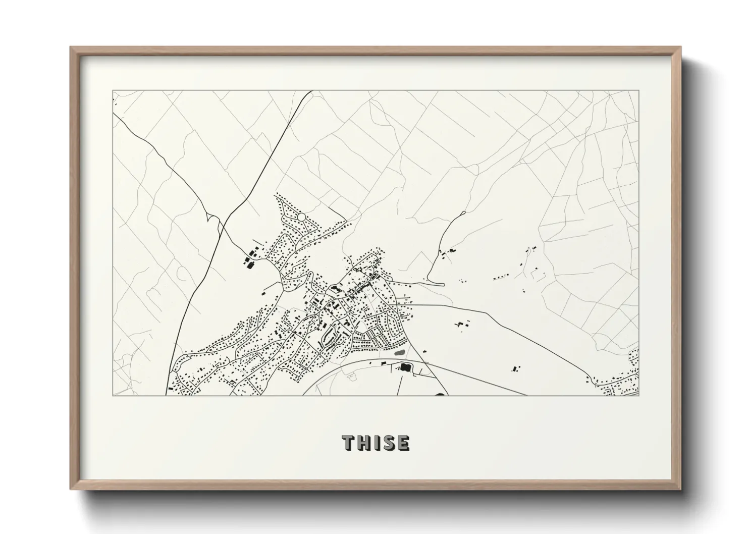Une affiche de carte sur Thise