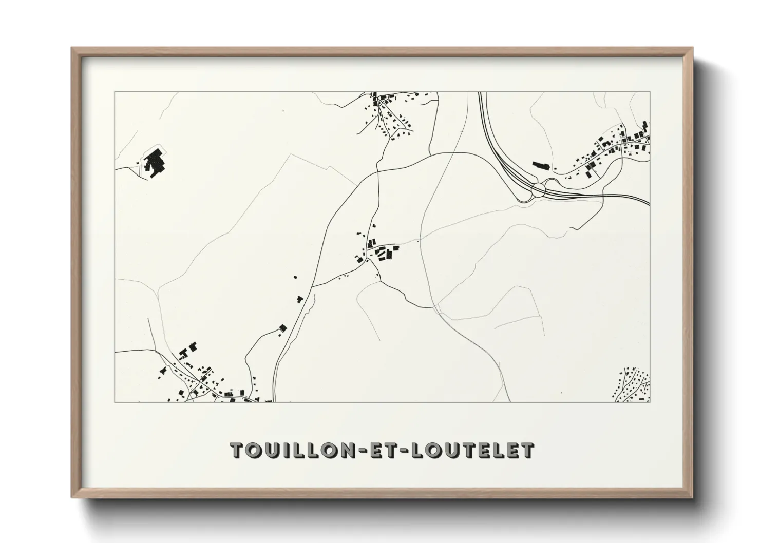 Une affiche de carte sur Touillon-et-Loutelet