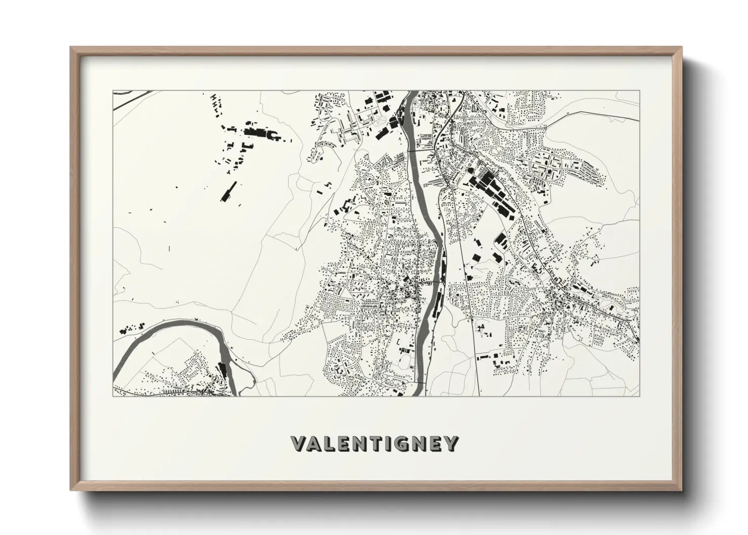 Une affiche de carte sur Valentigney