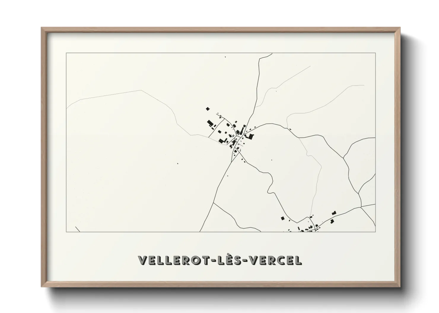 Une affiche de carte sur Vellerot-lès-Vercel