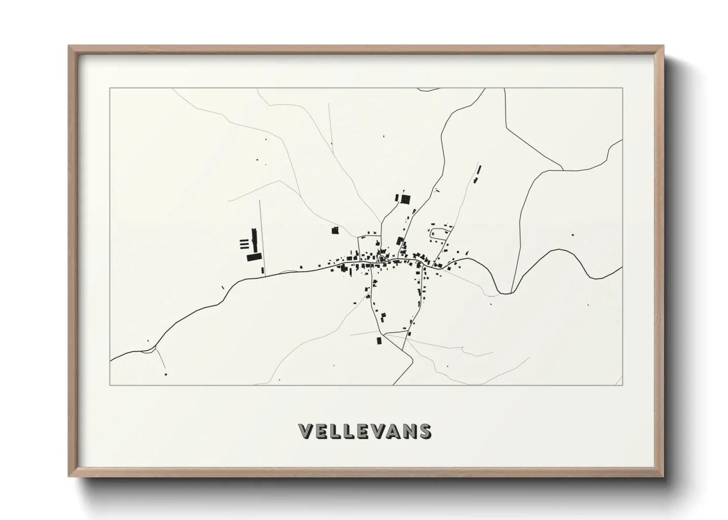 Une affiche de carte sur Vellevans