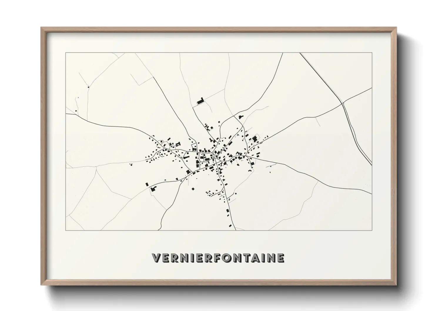Une affiche de carte sur Vernierfontaine