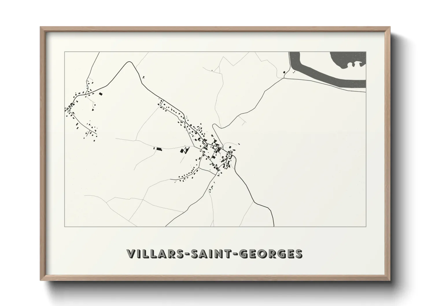 Une affiche de carte sur Villars-Saint-Georges