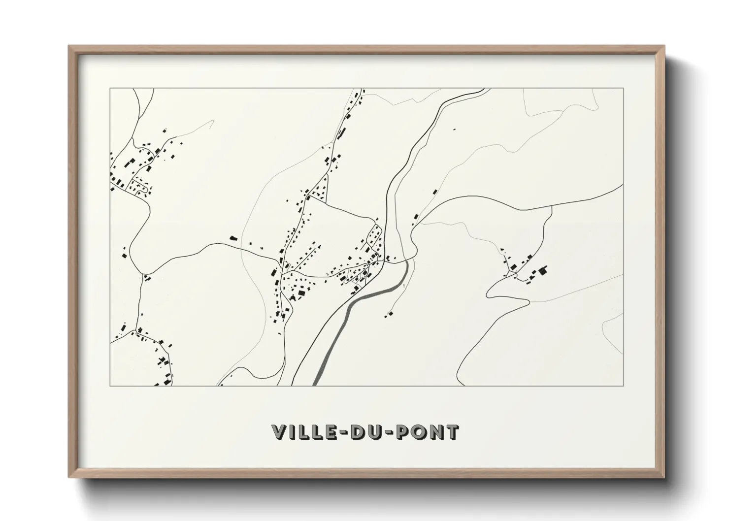 Une affiche de carte sur Ville-du-Pont