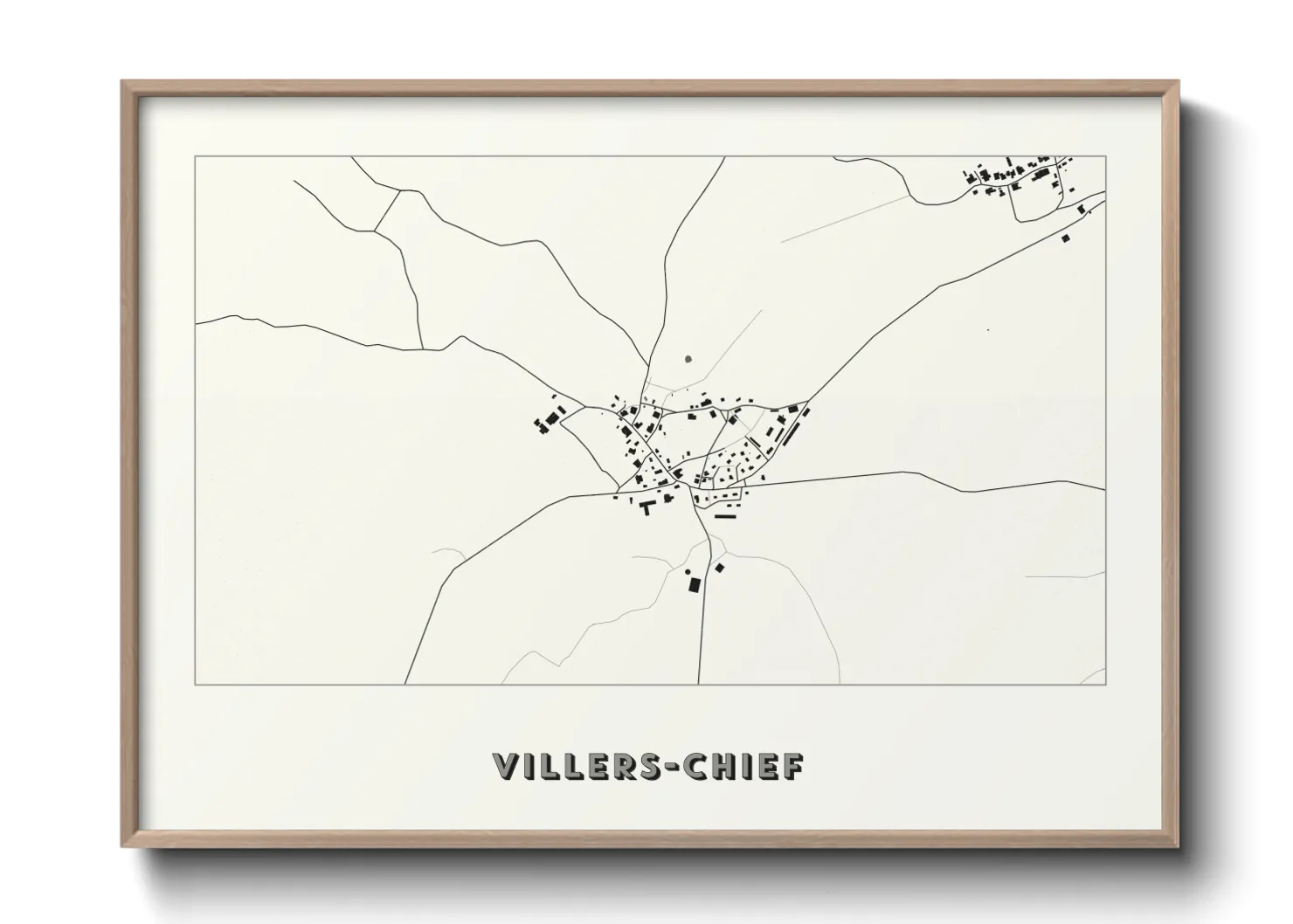 Une affiche de carte sur Villers-Chief