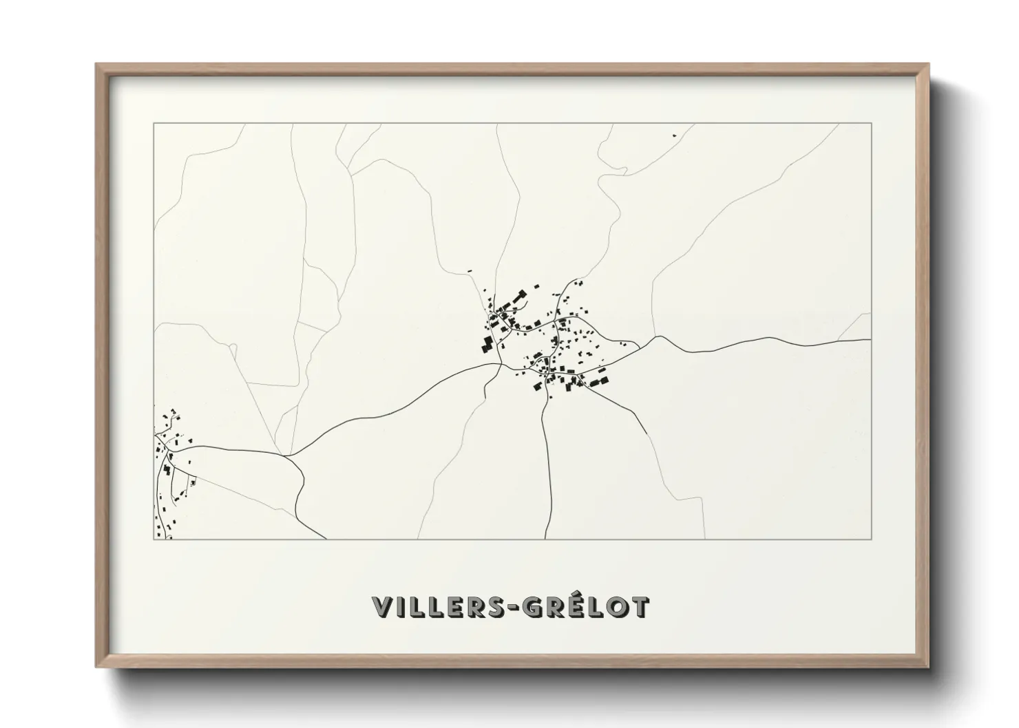 Une affiche de carte sur Villers-Grélot