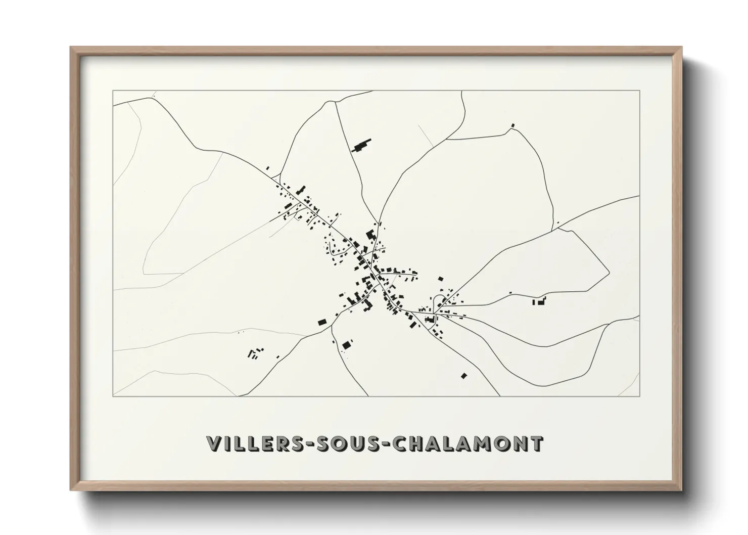 Une affiche de carte sur Villers-sous-Chalamont
