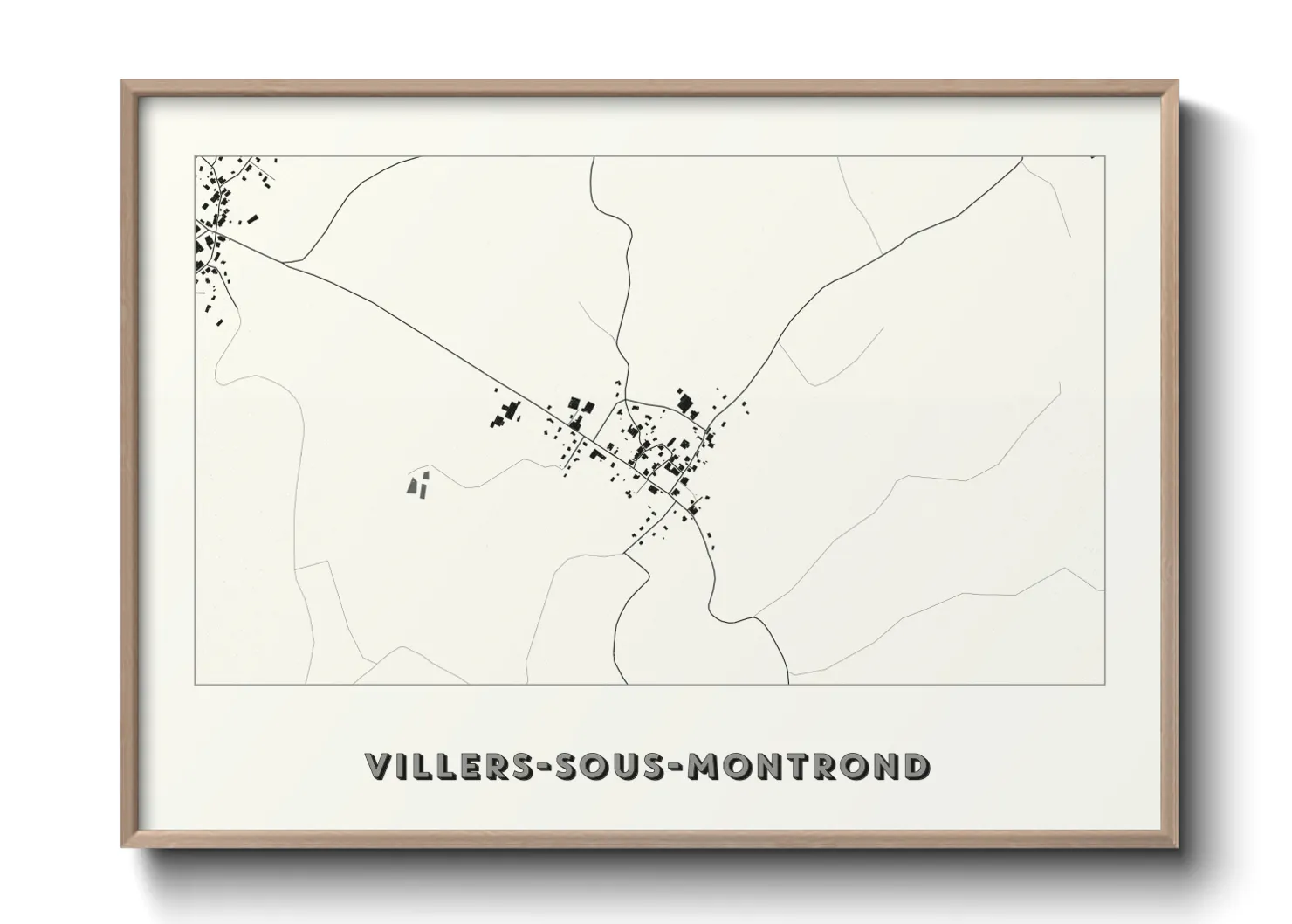 Une affiche de carte sur Villers-sous-Montrond