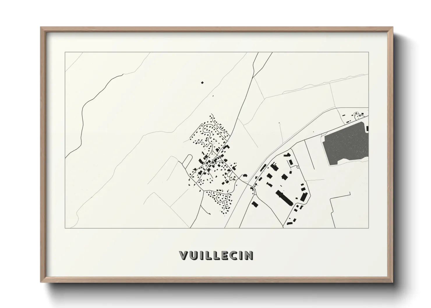 Une affiche de carte sur Vuillecin