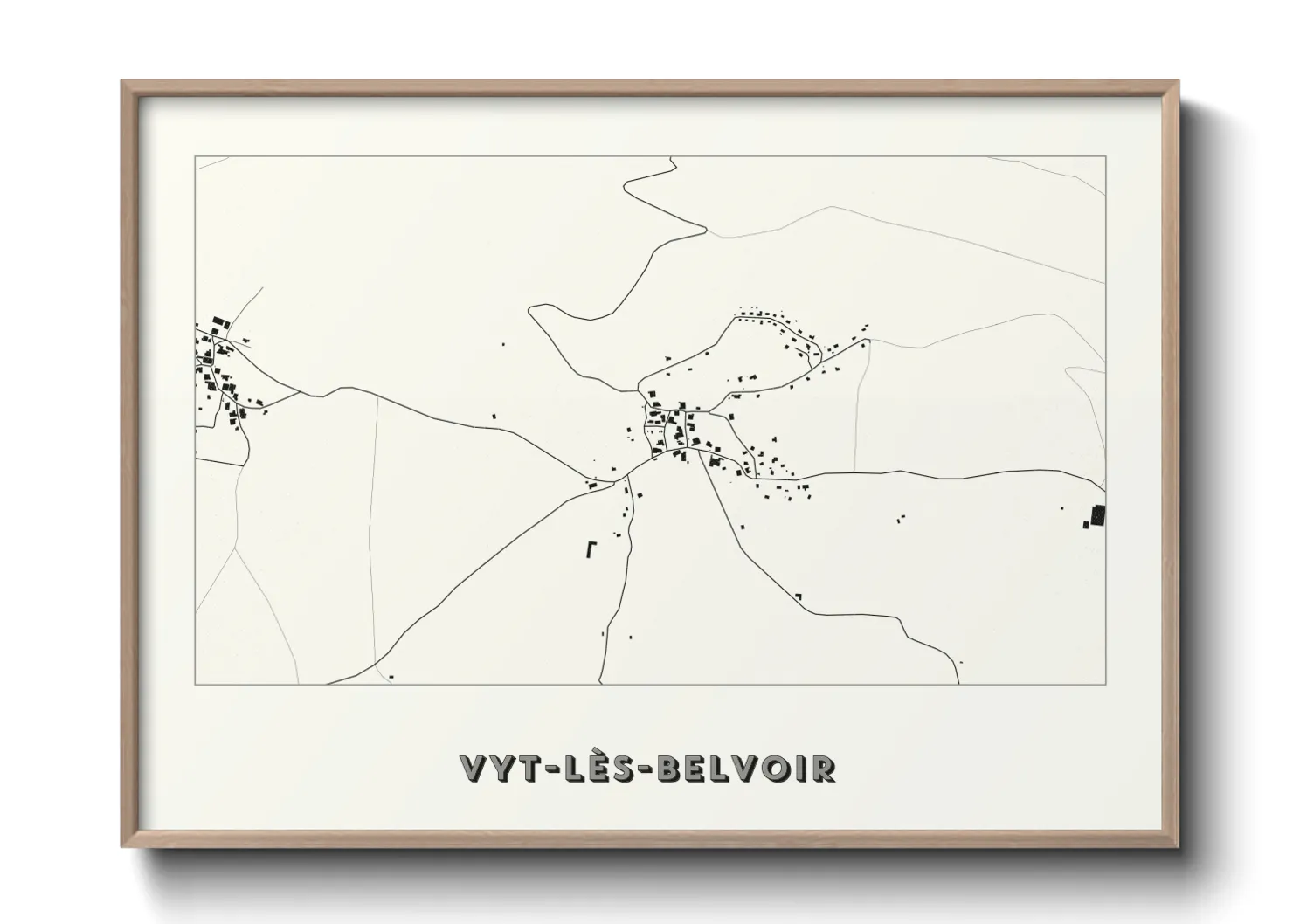 Une affiche de carte sur Vyt-lès-Belvoir