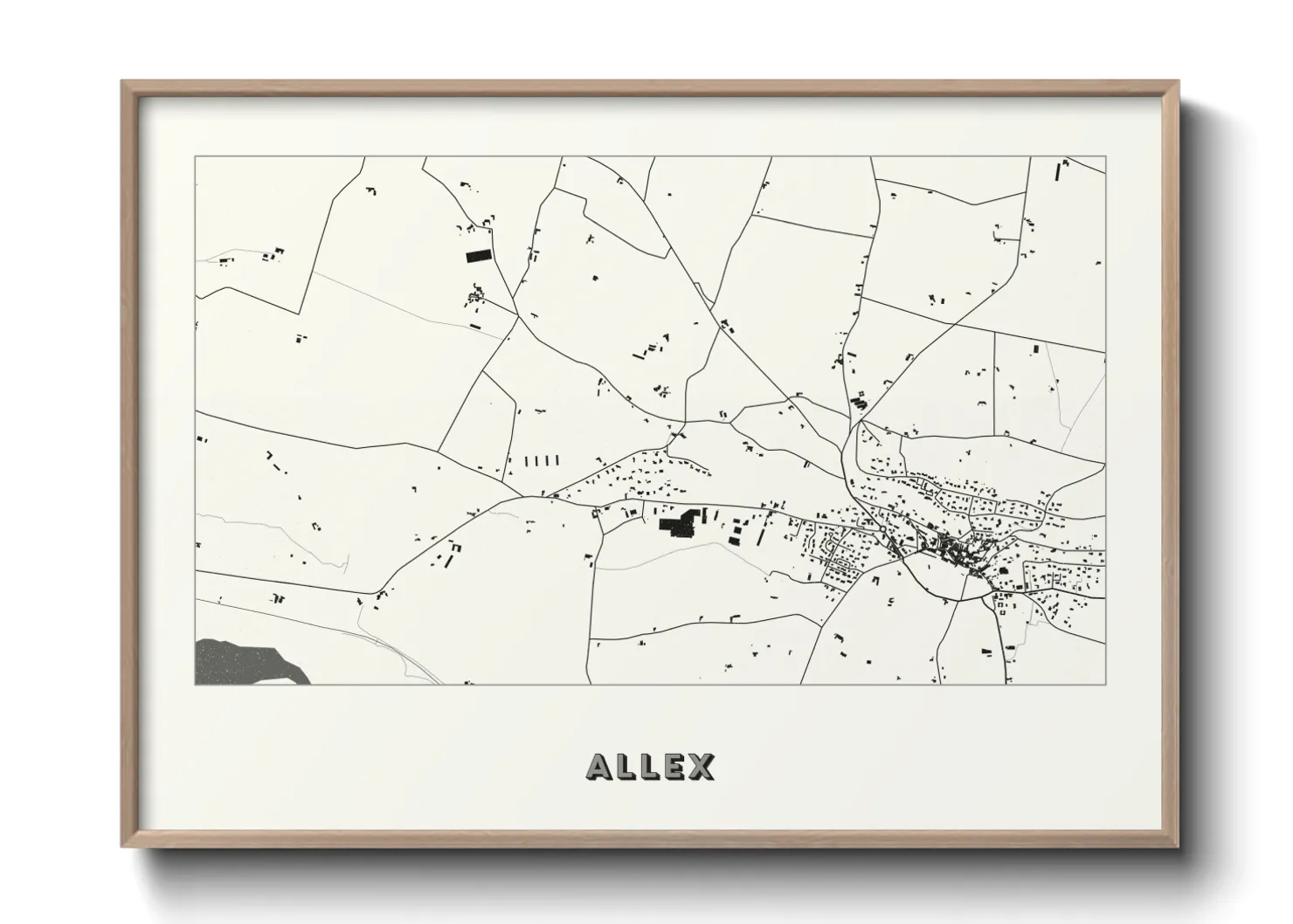 Une affiche de carte sur Allex