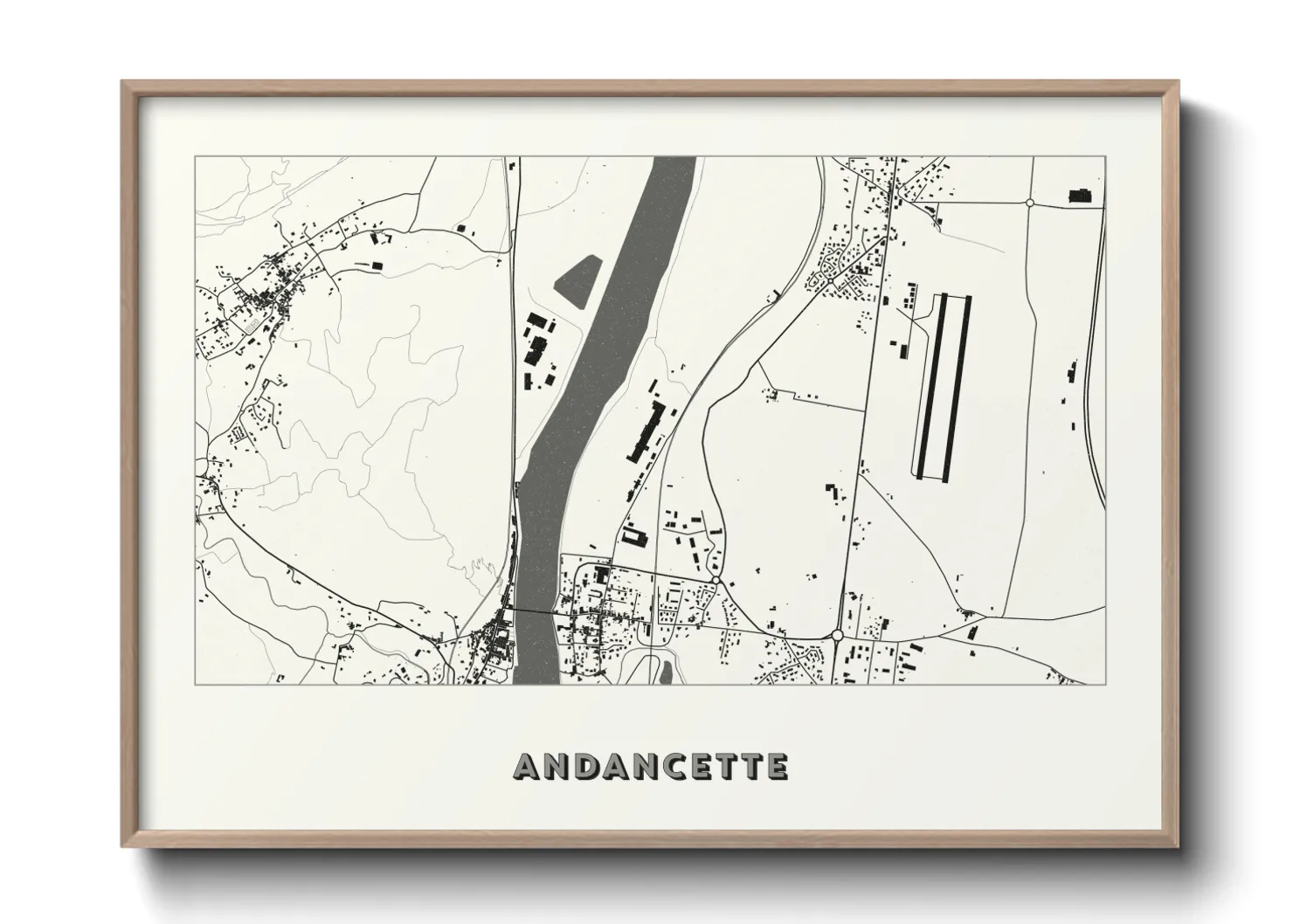Une affiche de carte sur Andancette