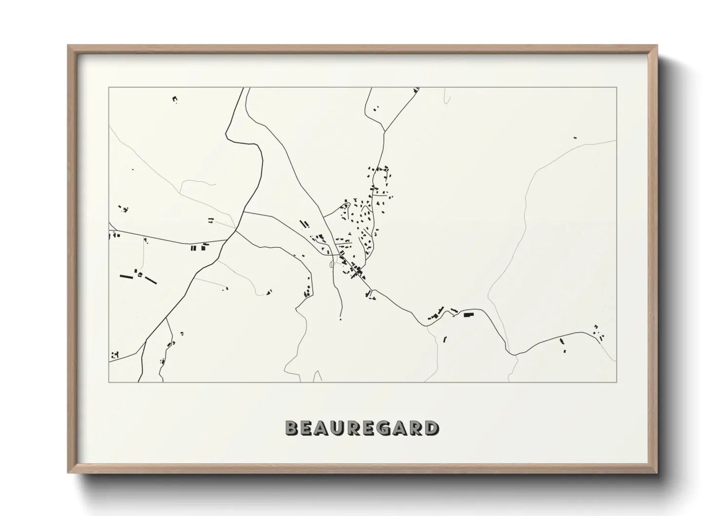 Une affiche de carte sur Beauregard