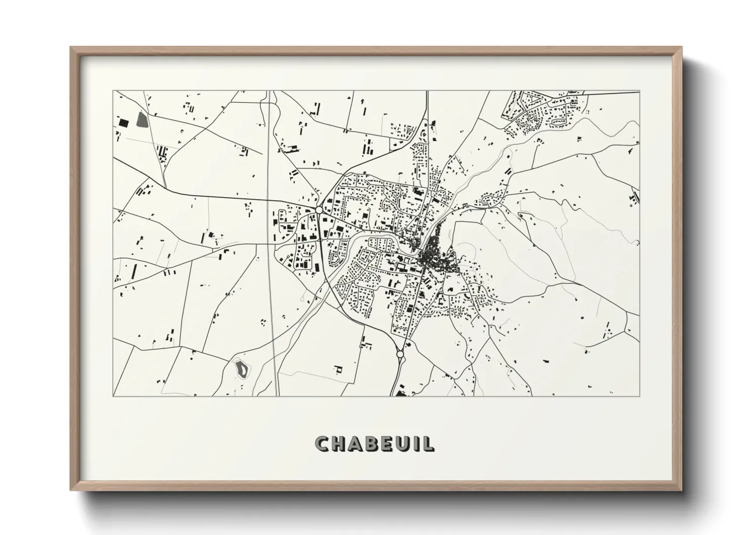 Une affiche de carte sur Chabeuil
