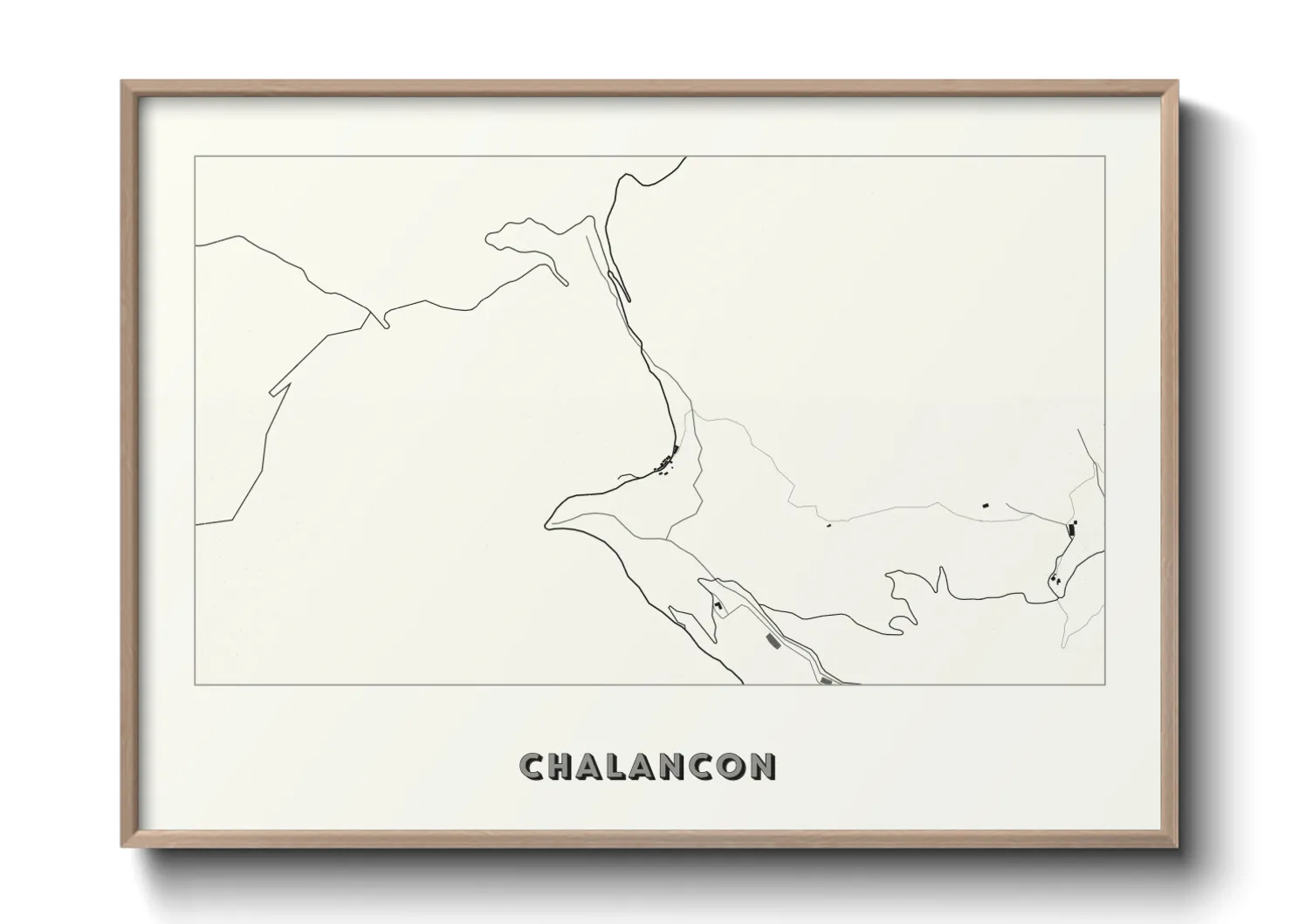 Une affiche de carte sur Chalancon