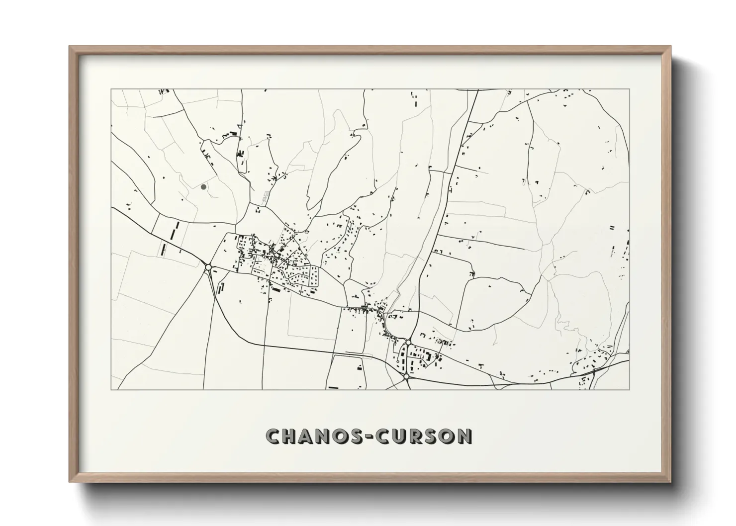 Une affiche de carte sur Chanos-Curson