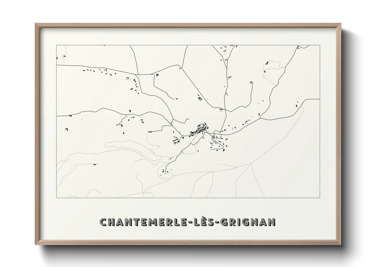 Une affiche de carte sur Chantemerle-lès-Grignan