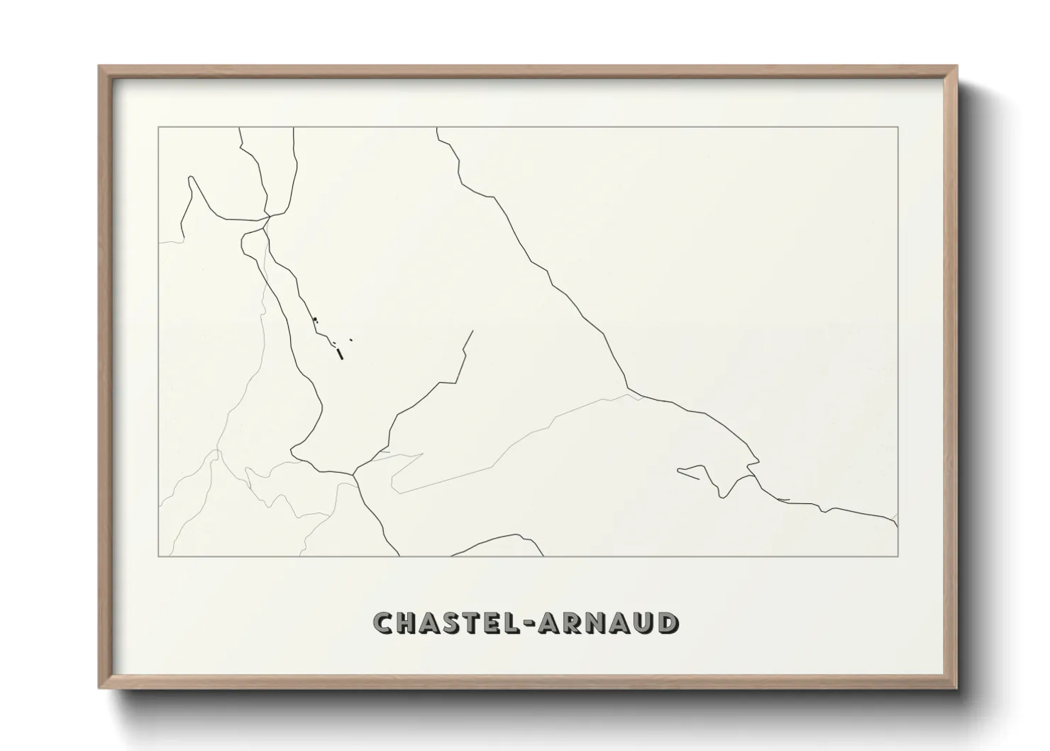 Une affiche de carte sur Chastel-Arnaud