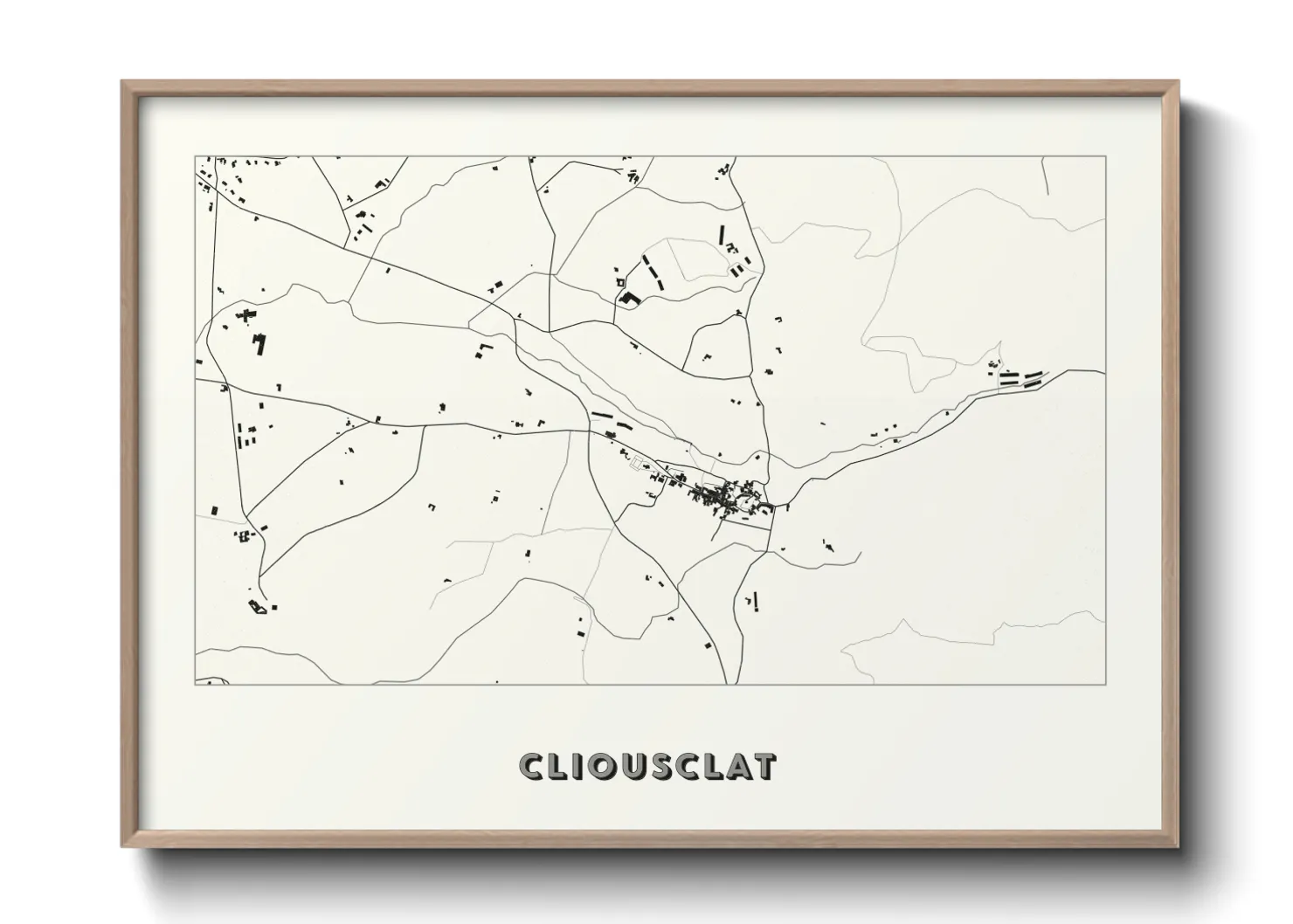 Une affiche de carte sur Cliousclat
