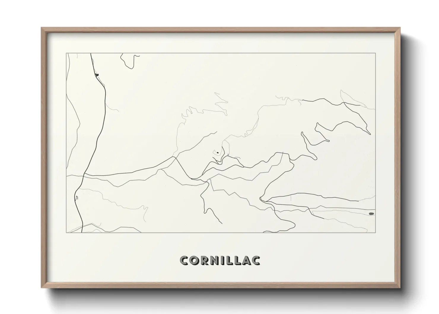 Une affiche de carte sur Cornillac