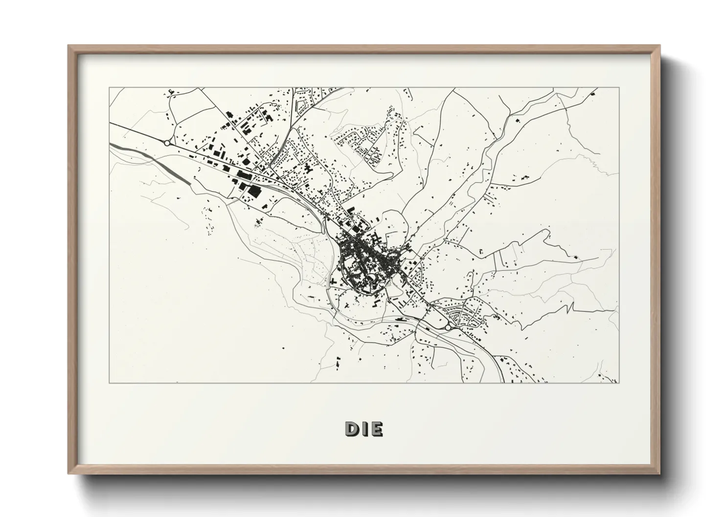 Une affiche de carte sur Die