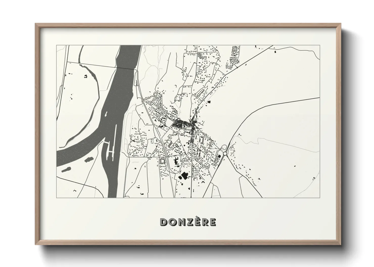 Une affiche de carte sur Donzère