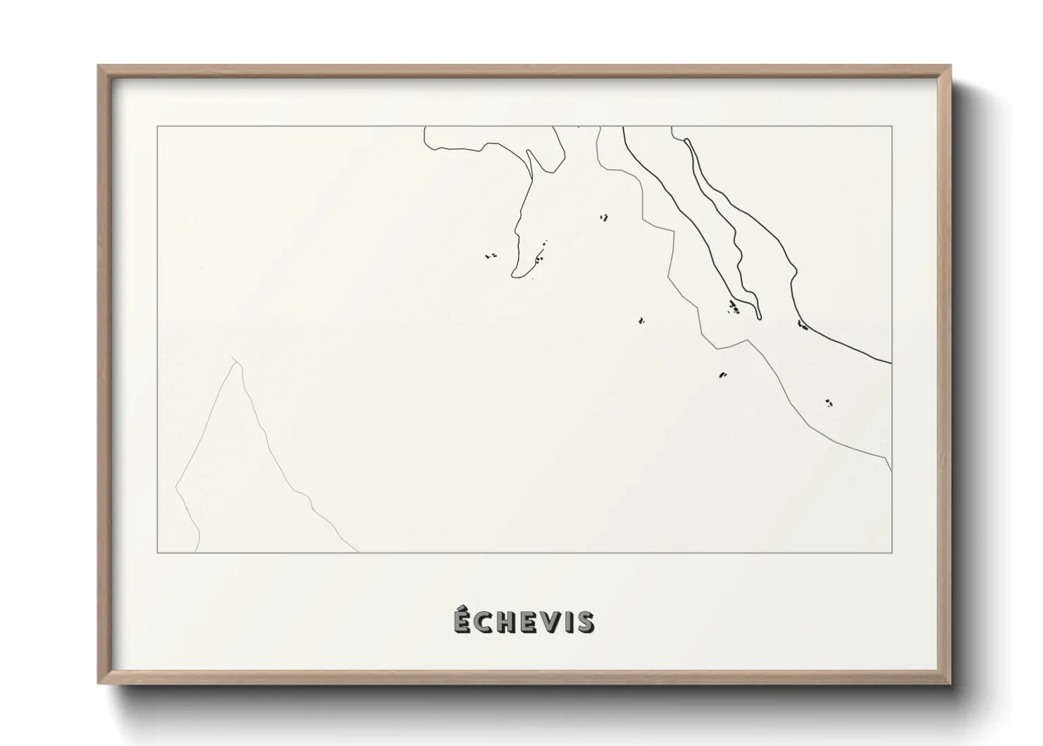 Une affiche de carte sur Échevis