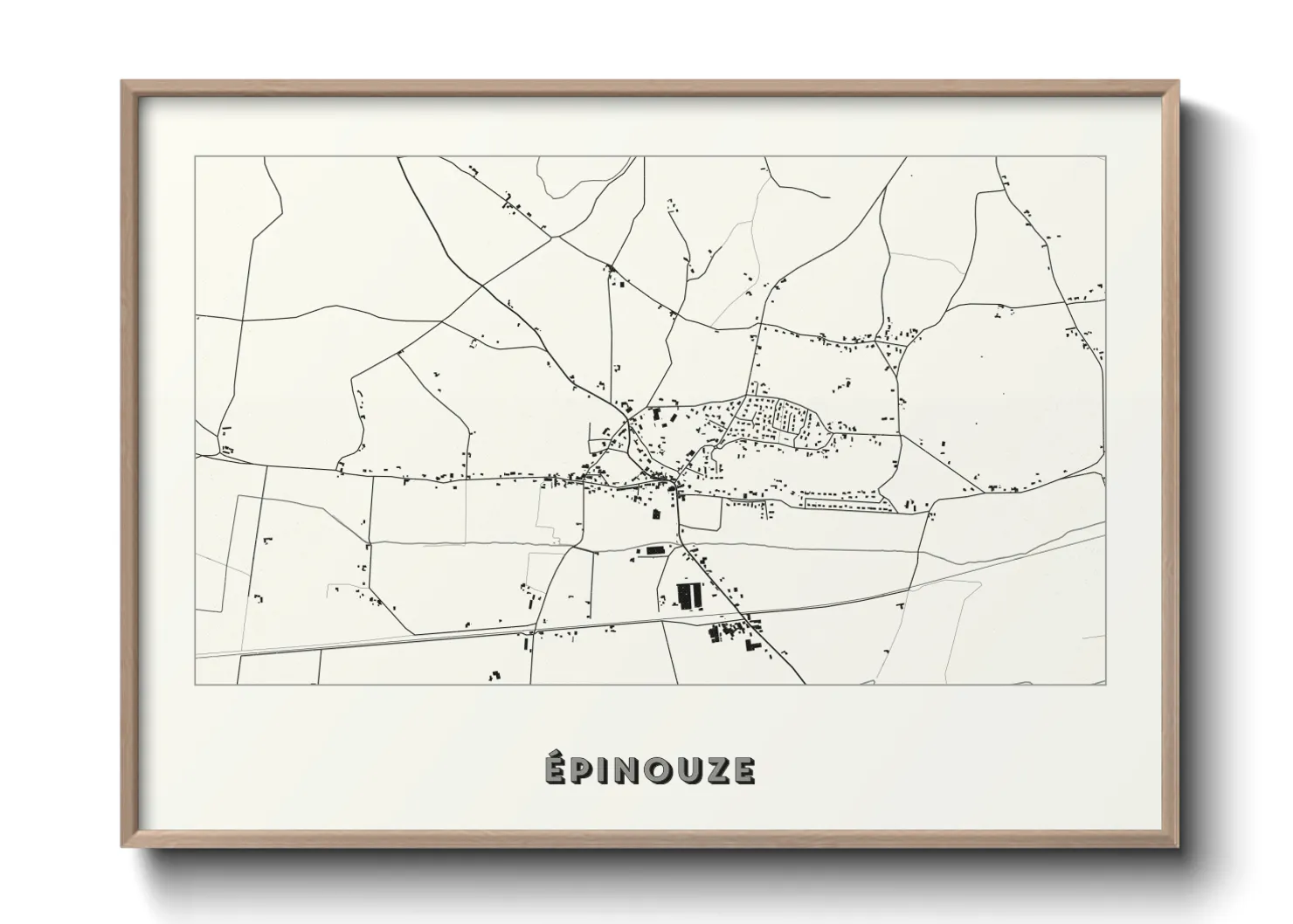 Une affiche de carte sur Épinouze