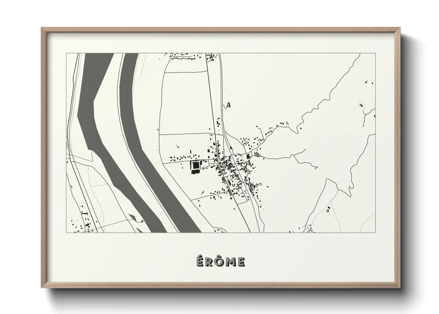 Une affiche de carte sur Érôme