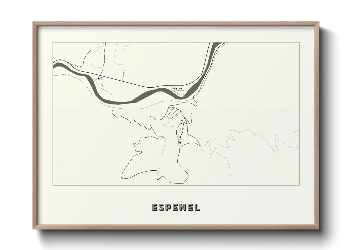 Une affiche de carte sur Espenel