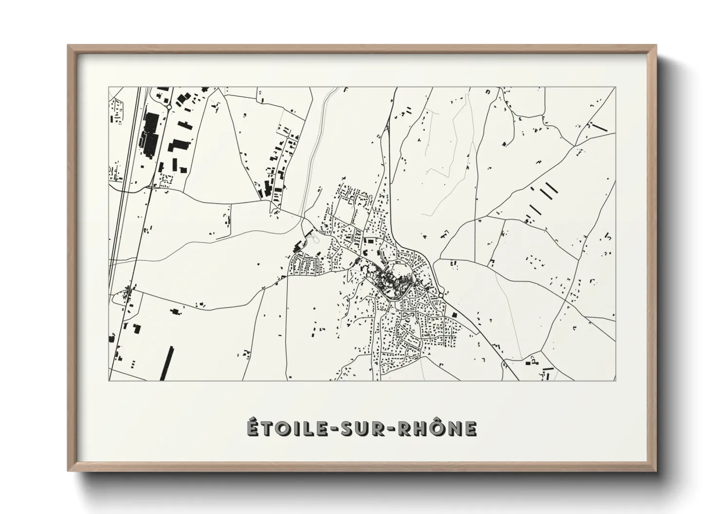 Une affiche de carte sur Étoile-sur-Rhône