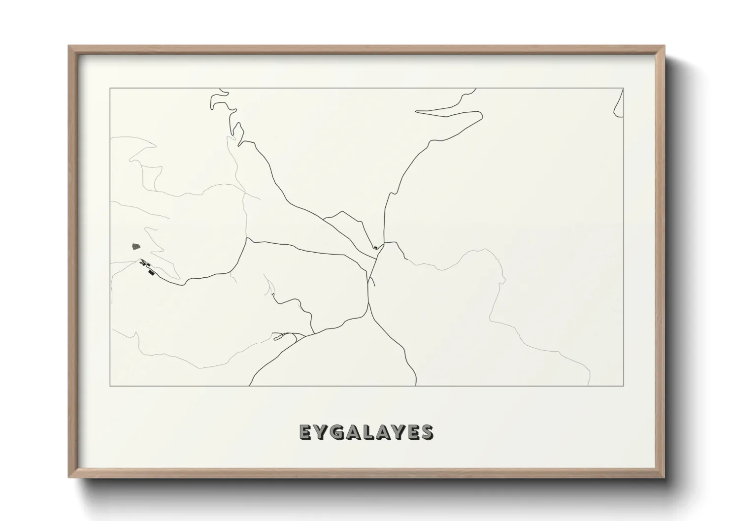 Une affiche de carte sur Eygalayes