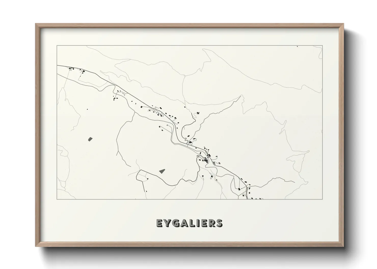 Une affiche de carte sur Eygaliers