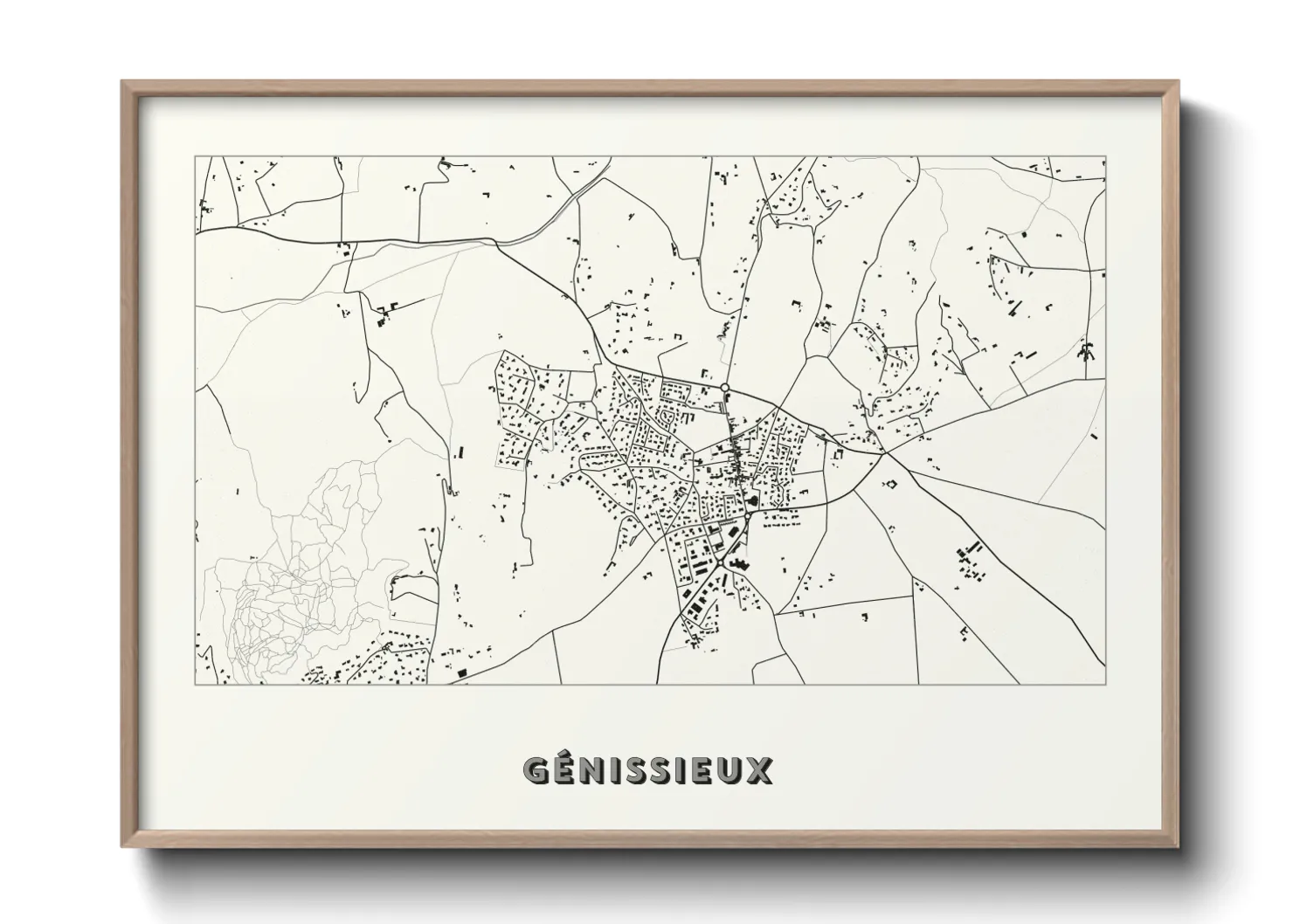 Une affiche de carte sur Génissieux