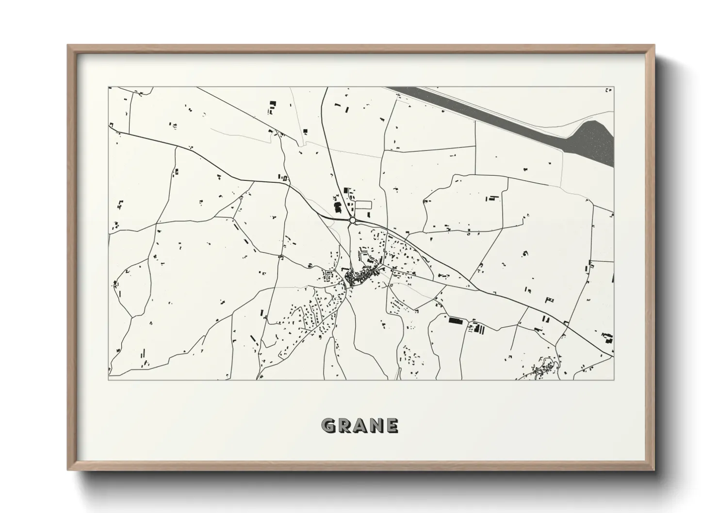 Une affiche de carte sur Grane