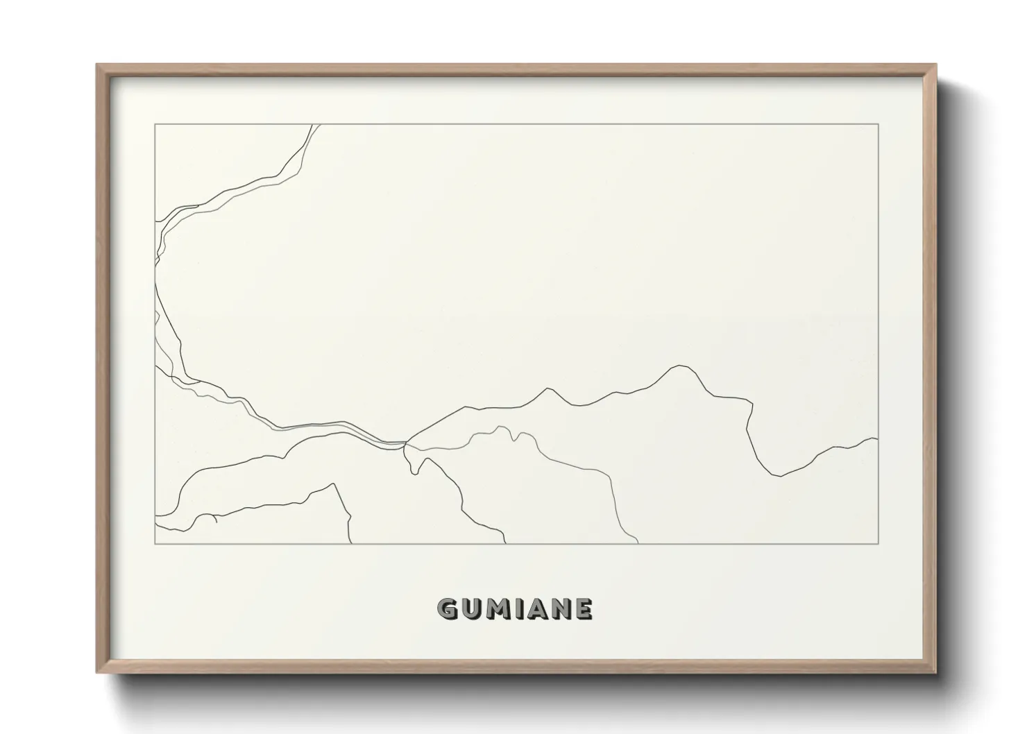 Une affiche de carte sur Gumiane