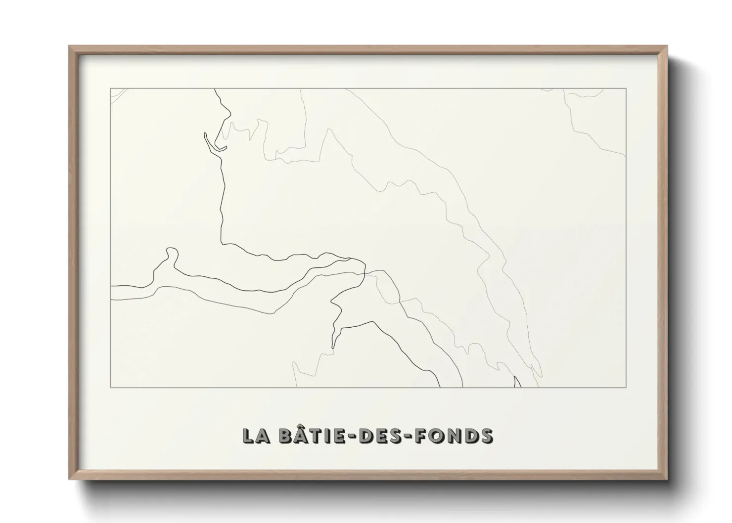 Une affiche de carte sur La Bâtie-des-Fonds