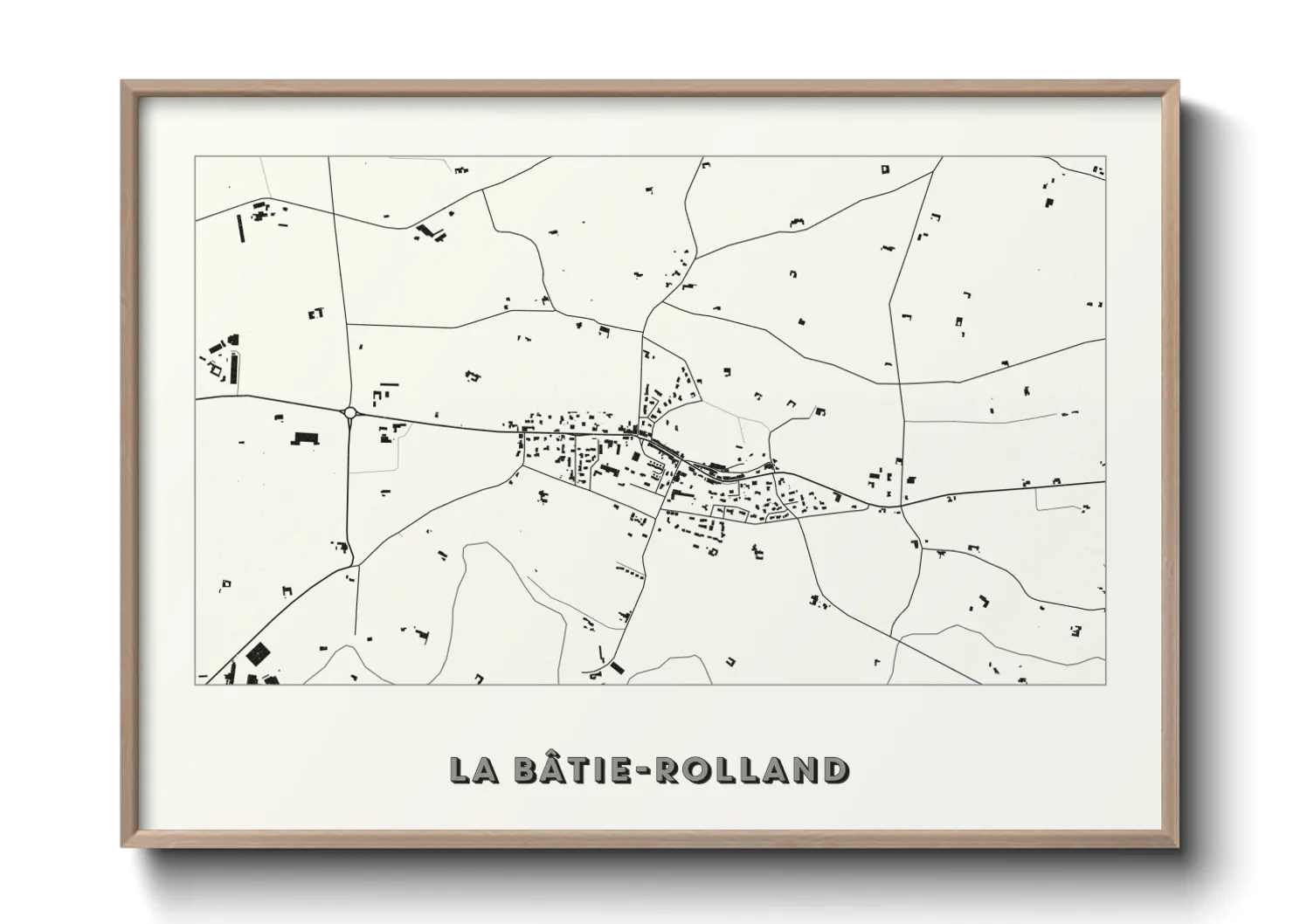 Une affiche de carte sur La Bâtie-Rolland