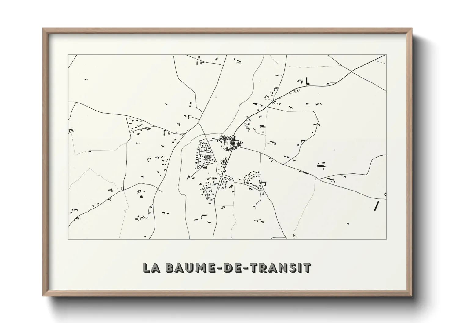 Une affiche de carte sur La Baume-de-Transit