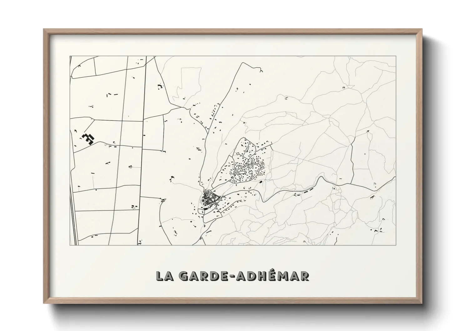Une affiche de carte sur La Garde-Adhémar