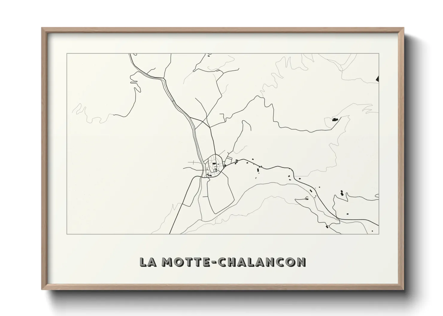 Une affiche de carte sur La Motte-Chalancon