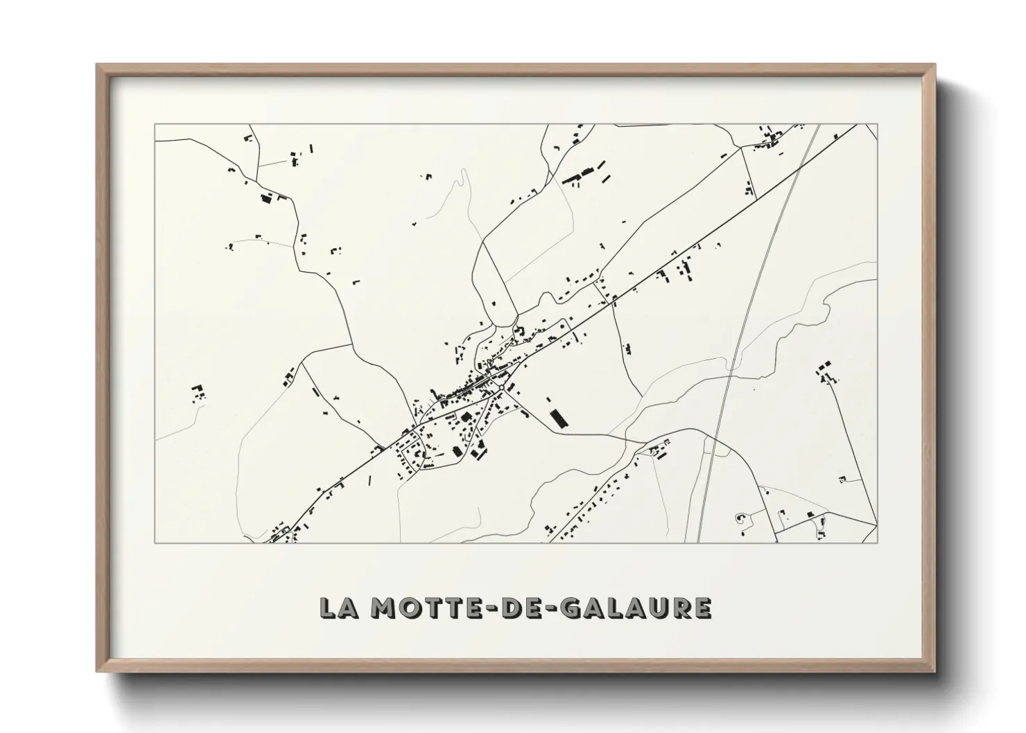 Une affiche de carte sur La Motte-de-Galaure
