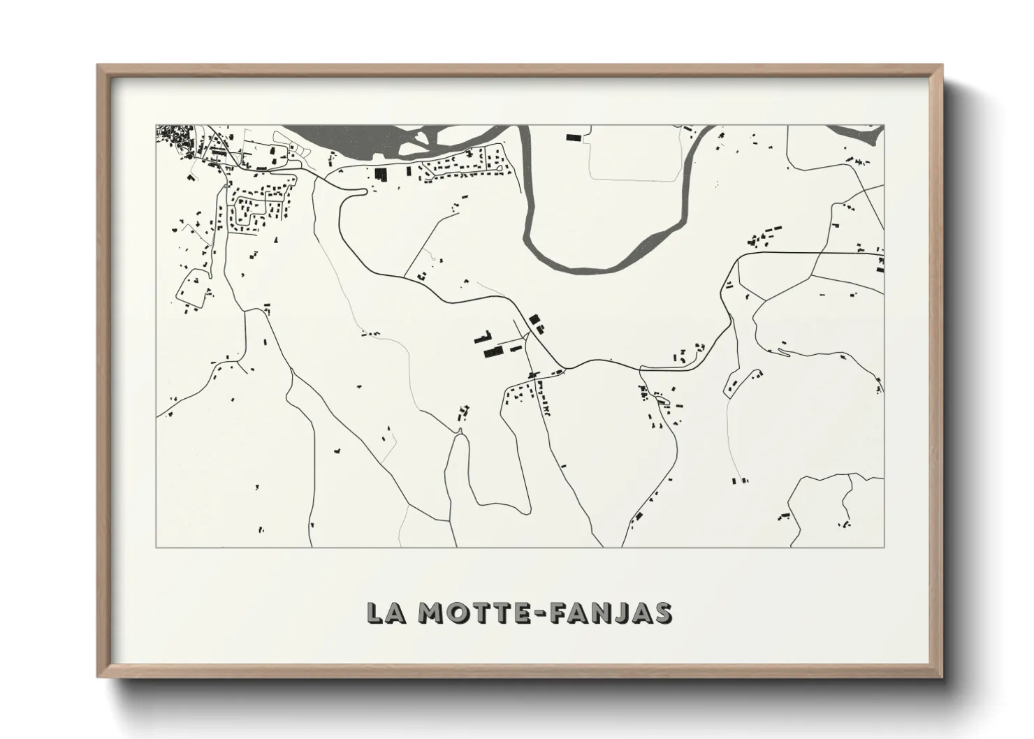 Une affiche de carte sur La Motte-Fanjas