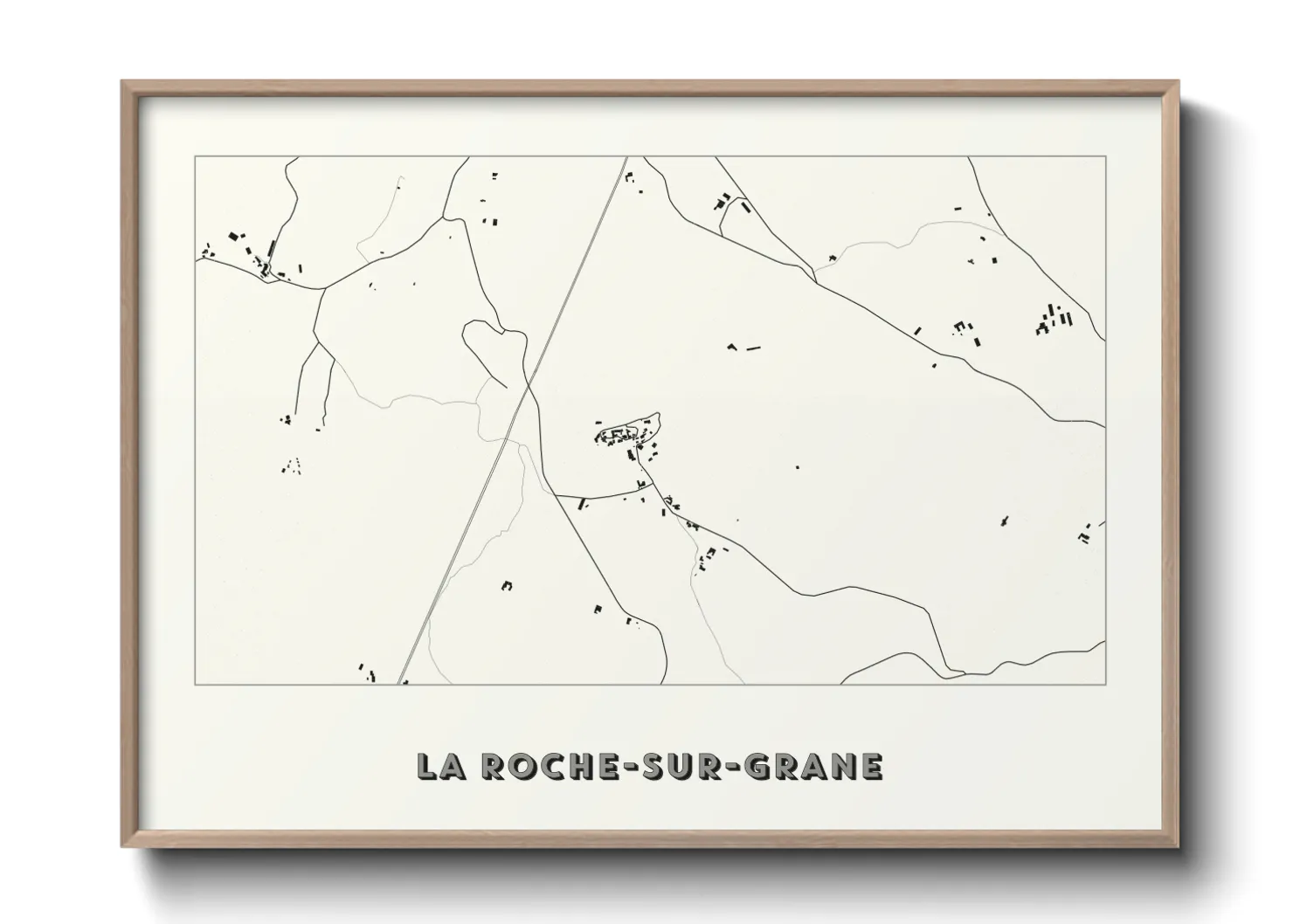 Une affiche de carte sur La Roche-sur-Grane
