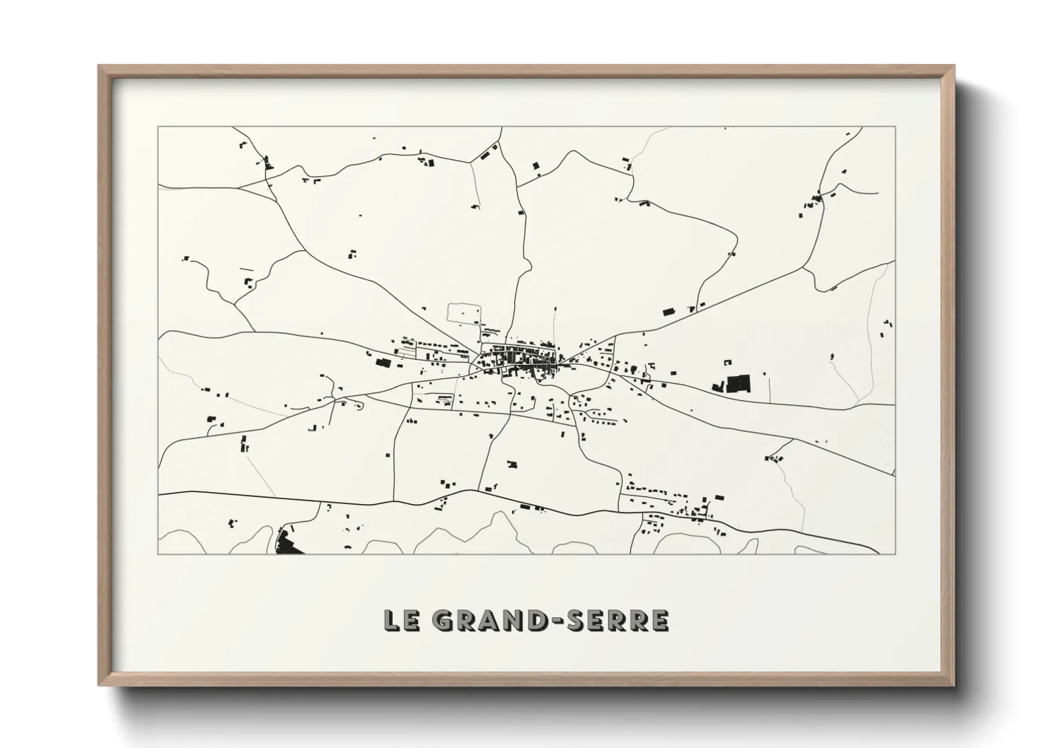 Une affiche de carte sur Le Grand-Serre