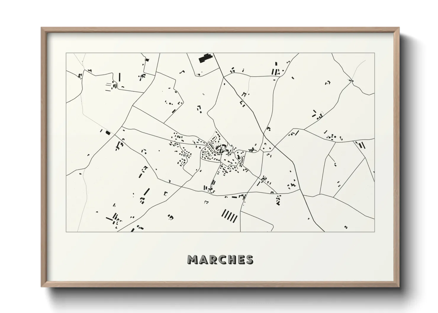 Une affiche de carte sur Marches